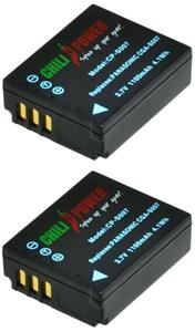 Chilipower CGR-S007 accu voor Panasonic - 1100mAh - 2-Pack