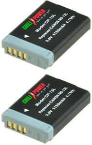 Chilipower NB-13L accu voor Canon - 1150mAh - 2-Pack