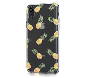 BeHello - iPhone Xr Hoesje - Zachte Back Case Ananas Transparant