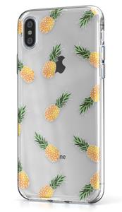 BeHello - iPhone Xs Max Hoesje - Zachte Back Case Ananas Transparant
