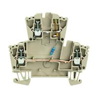 Weidmüller Doppelstock-Reihenklemme WDK 2.5 LD/GN 1R 24VDC Inhalt: 25St.