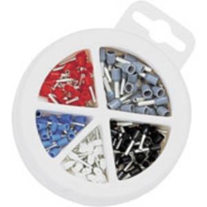NWS 144-BI-150 Assortiment adereindhulzen 0.50 mm² - 2.50 mm² Blauw, Grijs, Zwart, Wit, Rood 150 stuk(s)