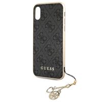 Guess Charms Collection 4G iPhone XR Cover - Donkergrijs