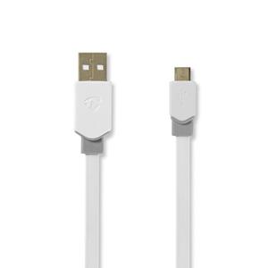 Nedis USB 2.0-kabel plat A male - Micro-B male 1,0 m