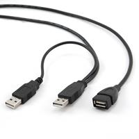 CableXpert USB 2.0 Verlengkabel 2x USB A - USB A 0,9m
