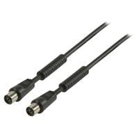 Valueline 100Hz Coax kabel M/F 5m zwart