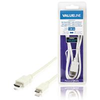 Valueline High Speed HDMI-kabel met ethernet HDMI-connector - HDMI mini-connector 1,00 m wit