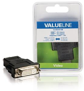 Valueline HDMI - DVI-adapter HDMI connector - DVI vrouwelijk zwart