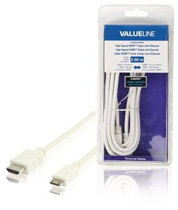 Valueline High Speed HDMI-kabel met ethernet HDMI-connector - HDMI mini-connector 2,00 m wit