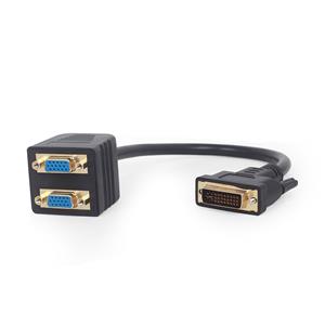 CableXpert DVI-I (m) naar 2x VGA (v) splitter - 0,20 meter
