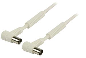 Valueline Coax antennekabel 120Hz coax mannelijk gehoekt - coax vrouwelijk gehoe