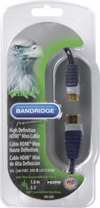 Bandridge Mini-HDMI-hogesnelheidskabel 1.0 m