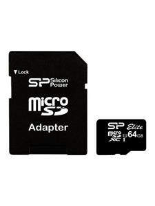 Silicon Power Micro SDHC incl. SD Adapter 64GB UHS-1 Class 10