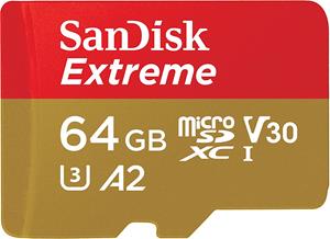 Sandisk Micro SDXC 64GB Extreme 160MB/s U3 V30 A2