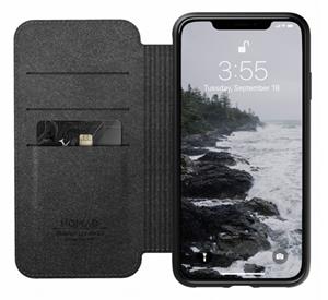 Nomad Rugged Folio Lederhülle iPhone XS Max schwarz