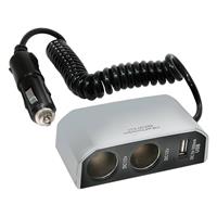 Carpoint 2-weg aanstekerdoos USB 12V/8A