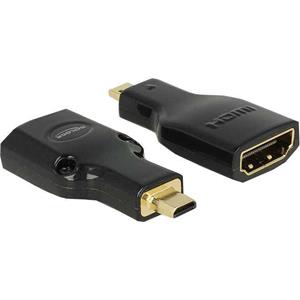 Delock micro-HDMI-D male naar HDMI-A female adapter