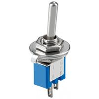 Goobay Subminiature toggle switch ON-OFF 2 pin blue housing - 