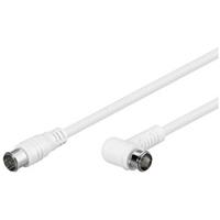goobay SAT antenna cable white, 3.50 m (100% shielded) 90? angled F-Quick plu