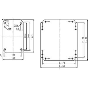 schneiderelectric Montageplatte (L x B) 300mm x 200mm Stahl verzinkt