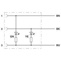 phoenixcontact Phoenix Contact 1508174 Sensor/actuator aansluitkabel Aantal polen: 3 5.00 m 1 stuk(s)