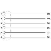 phoenixcontact Phoenix Contact 1522192 Sensor/actuator aansluitkabel Aantal polen: 6 1.50 m 1 stuk(s)