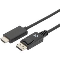 DIGITUS DisplayPort 1.2 Adapterkabel, DP - HDMI-A, 3,0 m