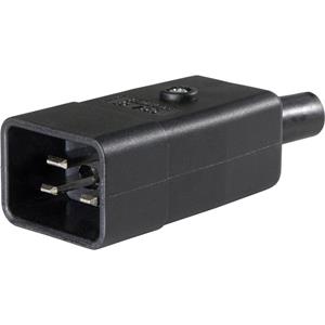 as - Schwabe Kaltgeräte-Steckverbinder Stecker, gerade Gesamtpolzahl: 3 10A Schwarz 1St.