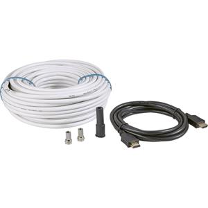 SAT-Anschluss-Set (SAT-Koaxialkabel [25 m] + HDMI-Kabel + 2x F-Stecker+Schutztülle)