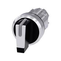 Siemens 3SU10522BM600AA0 3SU1052-2BM60-0AA0 Knebelschalter Frontring Metall, Hochglanz Schwarz, Wei�