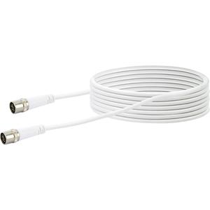 Schwaiger Antenne, Satelliet Aansluitkabel [1x F-quickstekker - 1x F-quickstekker] 7.5 m 10 dB Viervoudig afgeschermd Wit