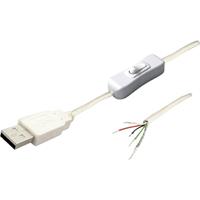 TRU COMPONENTS TC-2509039 USB-connector Stekker, recht Wit 1 stuk(s)
