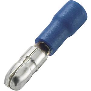 Rundstecker 1.50mm² 2.50mm² Stift-Ø: 4mm Teilisoliert Blau 100St.