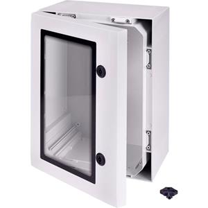 Fibox ARCA 604021W Wandbehuizing, Installatiebehuizing 600 x 400 x 210 Polycarbonaat Lichtgrijs (RAL 7035) 1 stuks