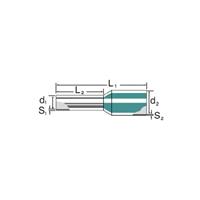 Weidmüller Aderendhülse 1 x 25mm² x 22mm Teilisoliert Braun 50St.