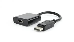 Cablexpert DisplayPort naar HDMI adapter zwart, Blister verpakking