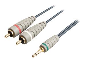 Bandridge 3,5 mm naar RCA Kabel 1 Meter