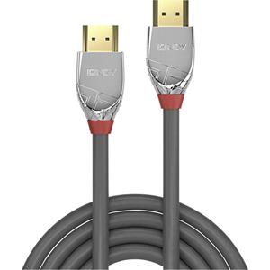 LINDY HDMI Aansluitkabel [1x HDMI-stekker - 1x HDMI-stekker] 0.5 m Grijs