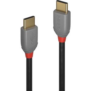 LINDY USB 2.0 Aansluitkabel [1x USB-C stekker - 1x USB-C stekker] 2 m Zwart