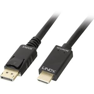 LINDY DisplayPort / HDMI Aansluitkabel [1x DisplayPort stekker - 1x HDMI-stekker] Zwart