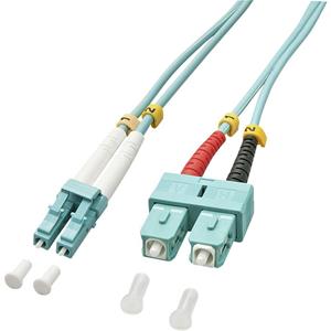 LINDY Glasfaser LWL Anschlusskabel [1x LC-Stecker - 1x SC-Stecker] 50/125 µ Multimode OM3 15.00m