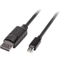 LINDY DisplayPort Anschlusskabel [1x DisplayPort Stecker - 1x Mini-DisplayPort Stecker] 5.00m Schwar