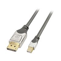 LINDY DisplayPort Aansluitkabel [1x DisplayPort stekker - 1x Mini-DisplayPort stekker] 2 m Grijs