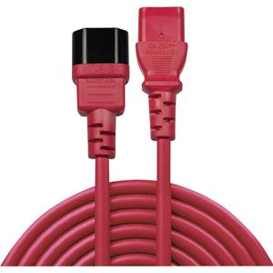 Lindy IEC C14/IEC C13 M/F 0.5m IEC C14 IEC C13 Zwart, Rood kabeladapter/verloopstukje