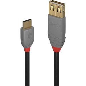 LINDY USB 2.0 Aansluitkabel 0.15 m Zwart