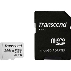 Transcend Premium 300S microSDXC-kaart 256 GB Class 10, UHS-I, UHS-Class 3, v30 Video Speed Class incl. SD-adapter