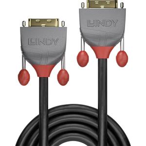 LINDY DVI Anschlusskabel [1x DVI-Stecker 24+1pol. - 1x DVI-Stecker 24+1pol.] 10.00m Schwarz