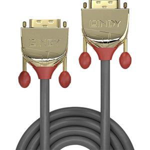 LINDY DVI Anschlusskabel [1x DVI-Stecker 24+1pol. - 1x DVI-Stecker 24+1pol.] 5.00m Grau