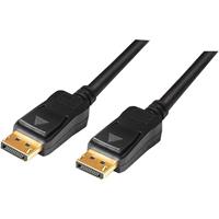 LogiLink DisplayPort Aansluitkabel DisplayPort stekker, DisplayPort stekker 15.00 m Zwart CV0113 DisplayPort-kabel