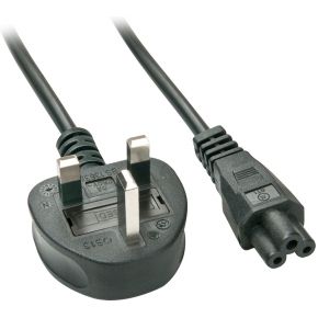 Lindy 30409 2m C5 stekker Zwart electriciteitssnoer